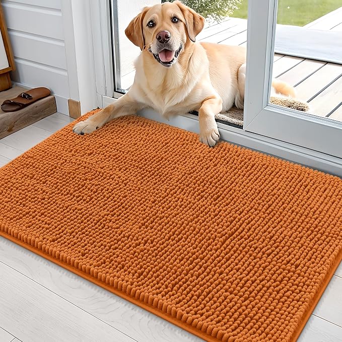 OLANLY Dog Door Mat for Muddy Paws 36x24, Absorbs Moisture and Dirt, Absorbent by OLANLY
