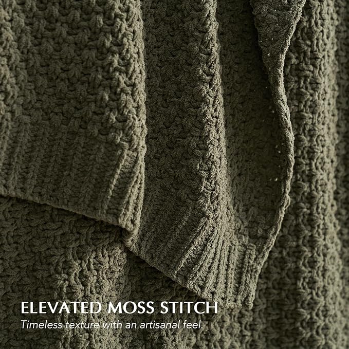 EVERGRACEHOME Chunky Chenille Knit Throw Blanket - Image 2