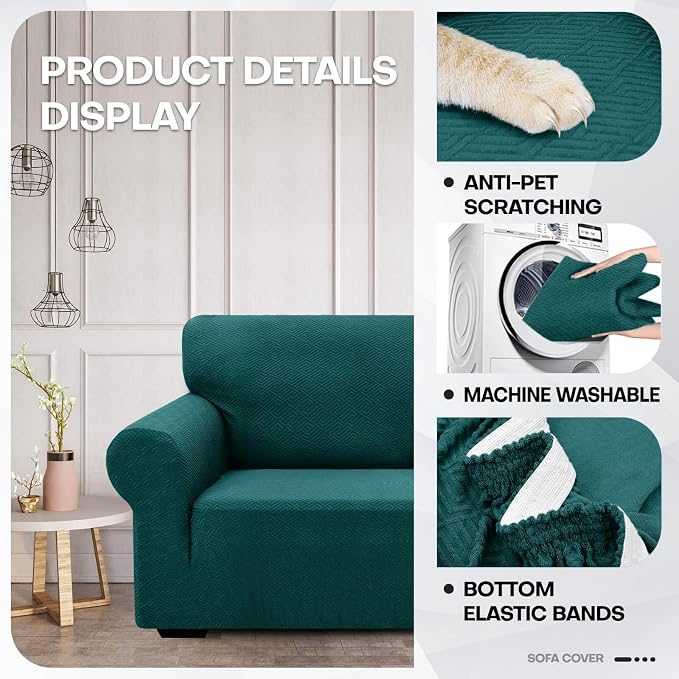ZNSAYOTX 1 Piece Jacquard Couch Covers - Image 3