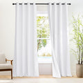 NICETOWN 100% Blackout White 120 inch Long Curtains by NICETOWN