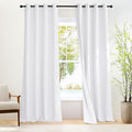 NICETOWN White Blackout Curtains W52 x L95 2 Panels, Grommet Full Blackout by NICETOWN