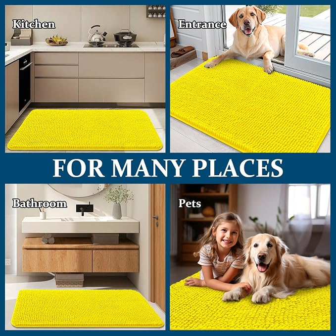 OLANLY Dog Door Mat for Muddy Paws 24x16, Absorbs Moisture and Dirt, Absorbent - Image 8