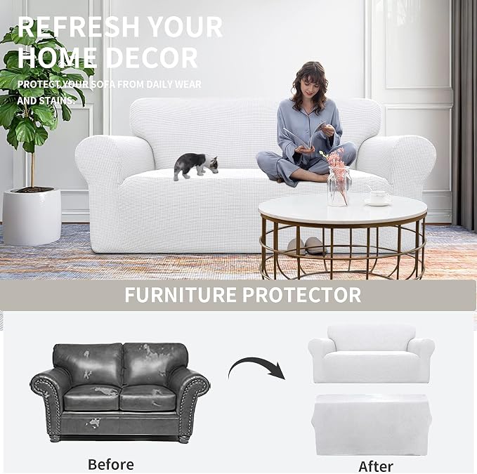 Easy-Going Stretch Oversized Loveseat Slipcover 1-Piece Sofa Cover Furniture - Image 4