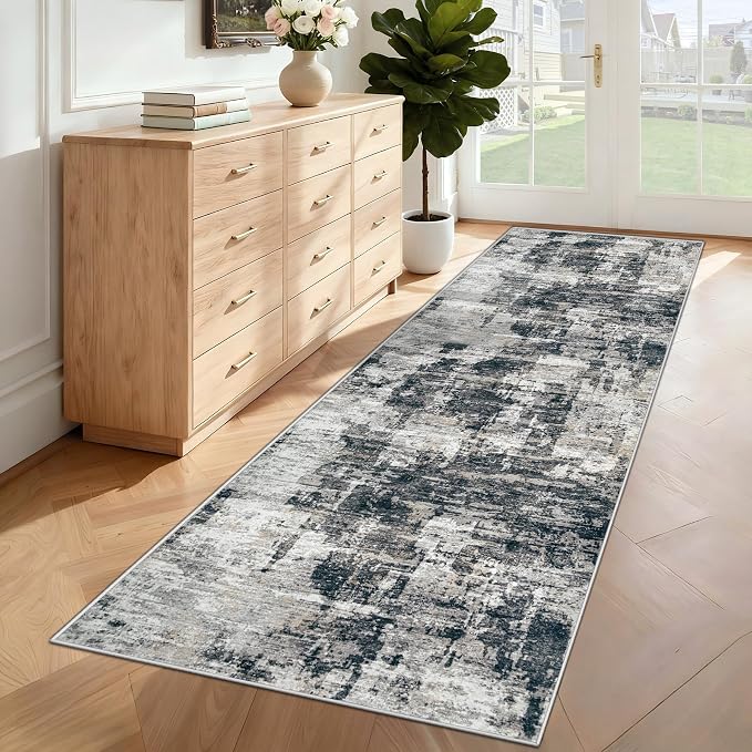 XLUEZ 2x8 Runner Rug for Hallway, Washable Modern Abstract Runner Rugs Neutral - Image 4