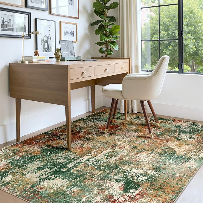 Washable Area Rugs 6'x8' Non-Slip Modern Abstract Soft - Image 8