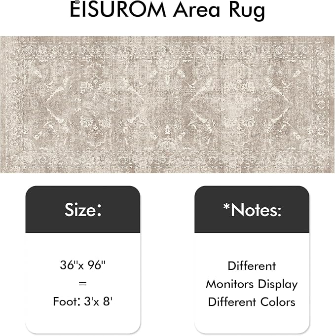 Washable 3x8 Runner Rug - Image 2