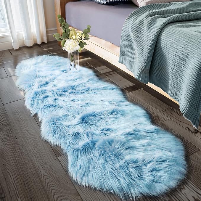 Ciicool Ultra Soft Faux Sheepskin Fur Rug Fluffy Rug by CIICOOLHomeDeco