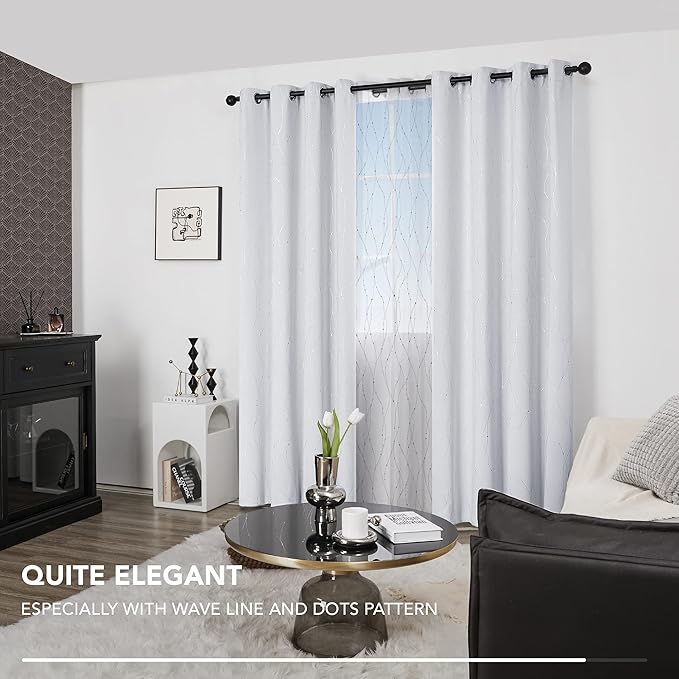 Deconovo Living Room Curtains, Room Darkening Drapes, Thermal Insulated - Image 3
