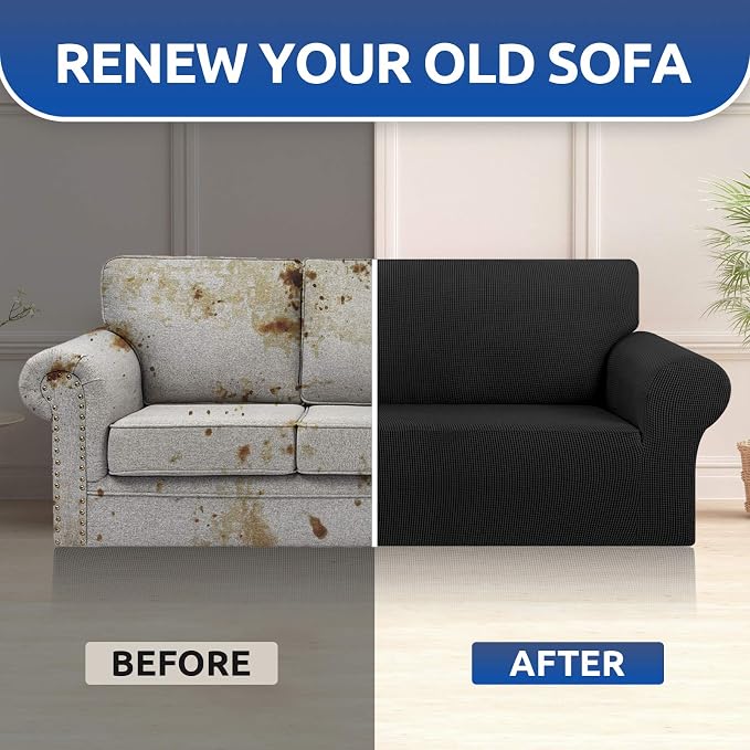 KEKUOU Stretch Oversized Sofa Slipcover 1 Piece Couch Sofa Cover Furniture - Image 7