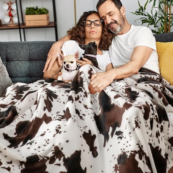 BEDELITE Cow Print Throw Blanket - Image 3