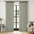 MIULEE Pinch Pleated Thick Linen Curtains 90 Inches Long 2 Panels by MIULEE