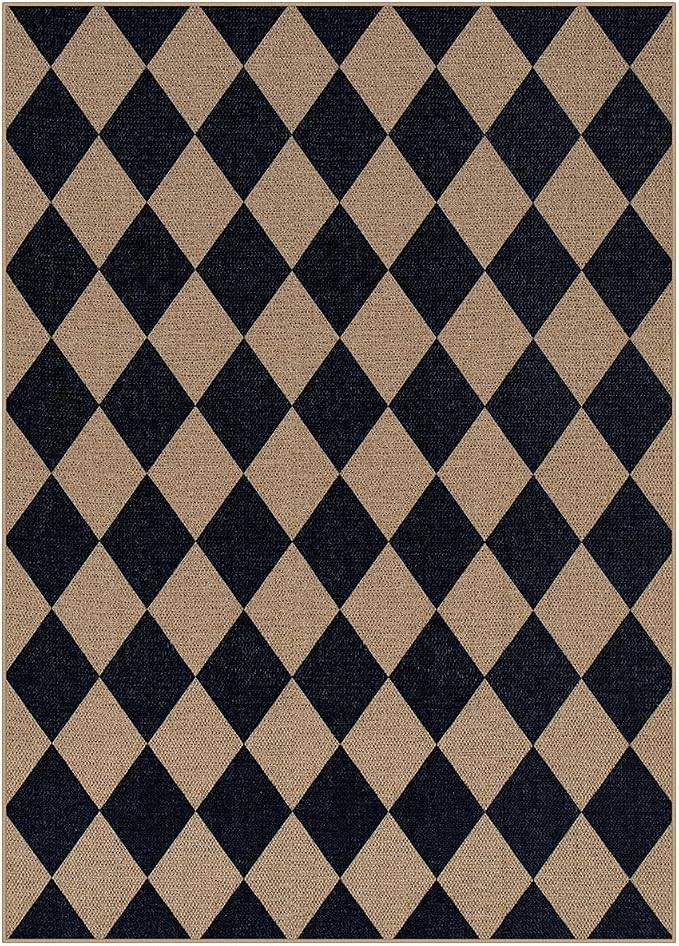 Lahome Colette Checkered Easy Jute Outdoor Rug, 5x7 Area Rugs - Image 7
