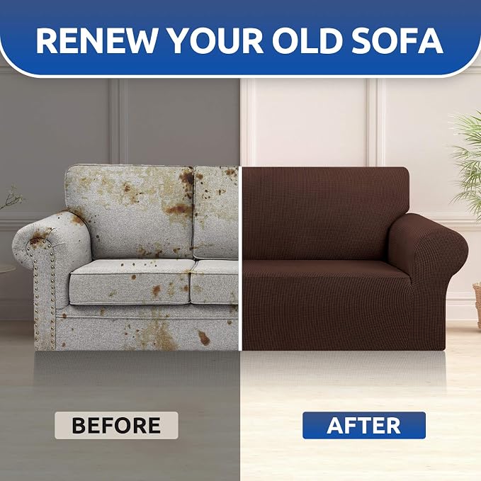KEKUOU Stretch Oversized Sofa Slipcover 1 Piece Couch Sofa Cover Furniture - Image 7