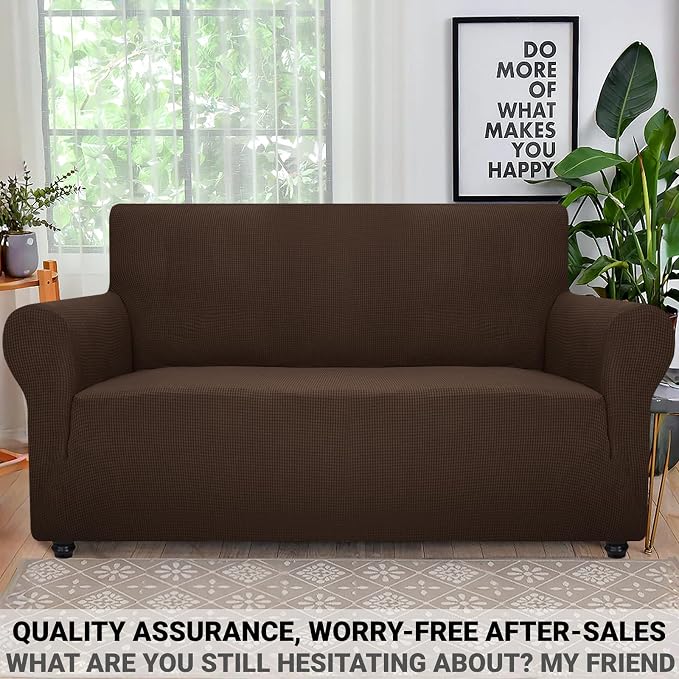 ZNSAYOTX Super Stretch Couch Cover Love Seat Sofa Covers - Image 5