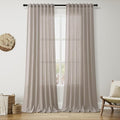 Nanspring Stone Beige Curtains 90 Inches Long by Nanspring