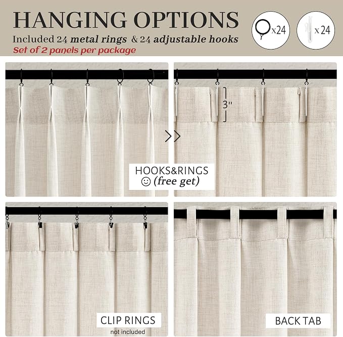 Custom 60 Inch Wide Birch Light Filtering Curtains - Image 4