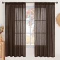 BGment Brown Linen Curtains 72 Inches Long by BGment