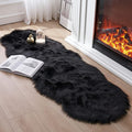 Faux Fur Rug for Bedroom, Fluffy Runner Rugs Soft Sheepskin Rug Sofa Couch Seat by Tangsoo