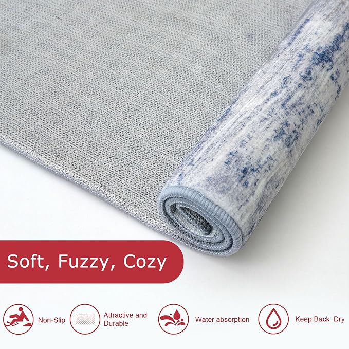 KOZYFLY Modern Abstract Rugs for Entryway 2x3, Washable Kitchen Rug Non-Slip - Image 7
