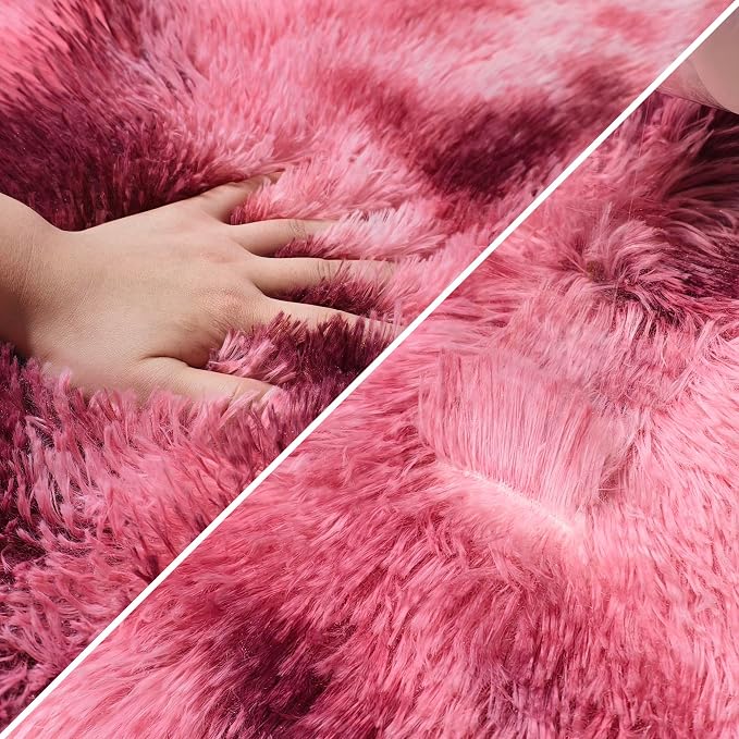 Tie-Dyed Red 2x8 Machine Washable Runner Rugs - Image 6