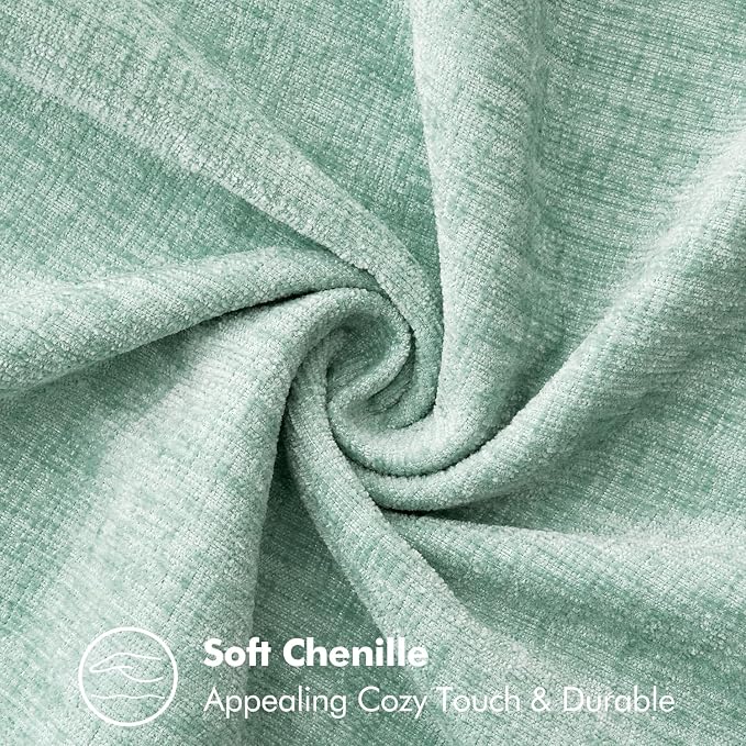 MIULEE Pack of 2 Couch Throw Pillow Covers 18x18 Inch Aqua Green Farmhouse - Image 4