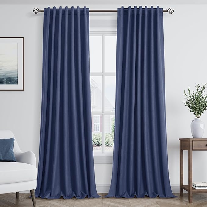 Guken 100% Blackout Curtains 120 Inch Length 2 Panels Set by Guken