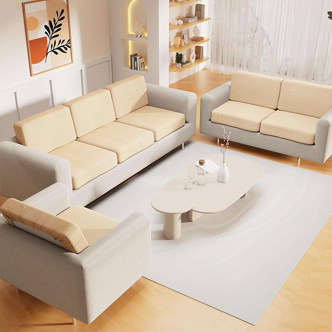 hyha Waterproof Sectional Couch Covers, Non Slip Sofa Couch Cushion Covers L - Image 2