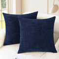 CaliTime Throw Pillow Covers Decorative 20 X 20 Inches Pack of 2 Cozy Chenille by CaliTime