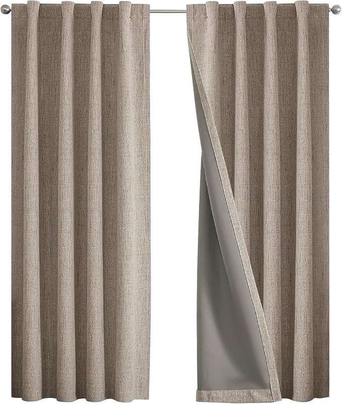 Joydeco 100% Blackout Curtains for Bedroom by JOYDECO
