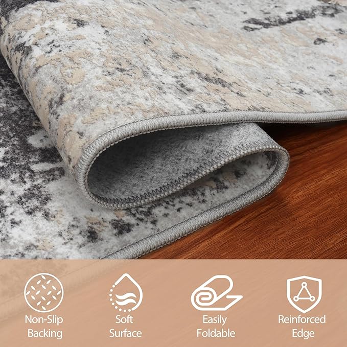 Round Rug 8ft Circle Rug Washable: Carpet Circular Area Rug - Image 7