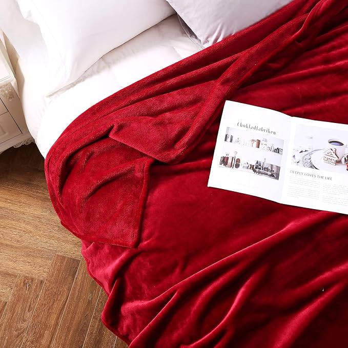 TASTHROW Large Flannel Fleece Throw Blanket, 90×90 Inch - Image 3