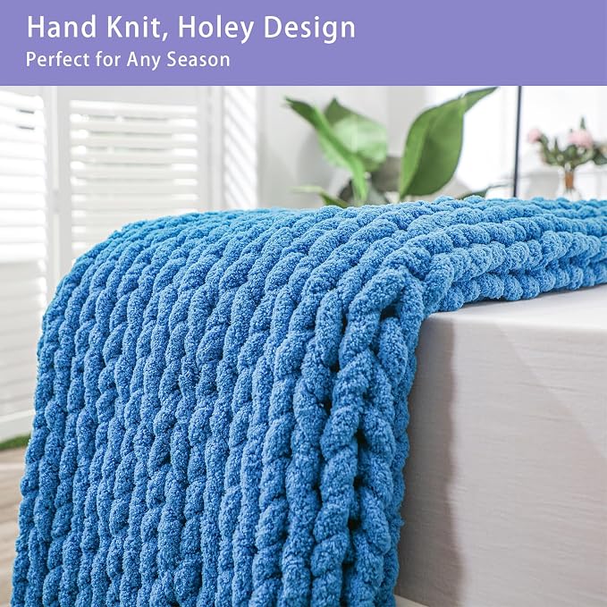 Bigacogo Chunky Knit Throw Blanket - Image 4