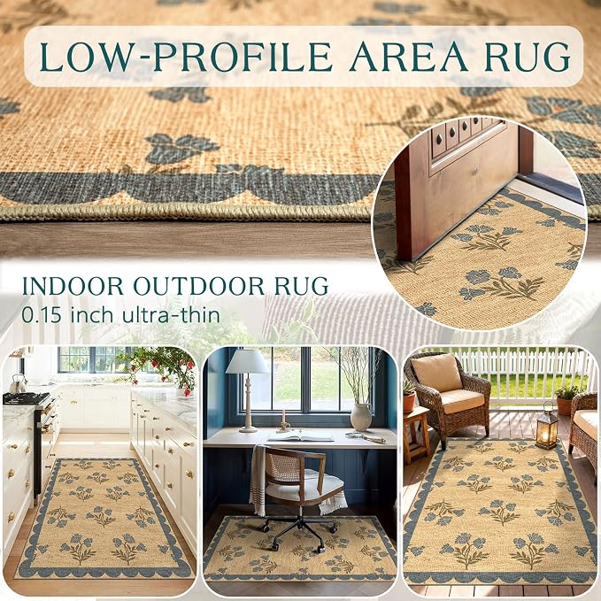 3x5 Floral Entry Rug - Image 7