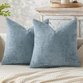 MIULEE Pack of 2 Couch Throw Pillow Covers 20x20 Inch Coastal Smoke Blue Modern by MIULEE
