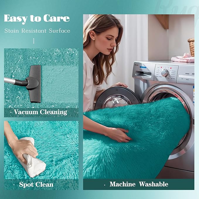 5x7 Area Rug for Living Room: Fluffy Shag Soft Washable Rugs Fuzzy Plush Indoor - Image 5