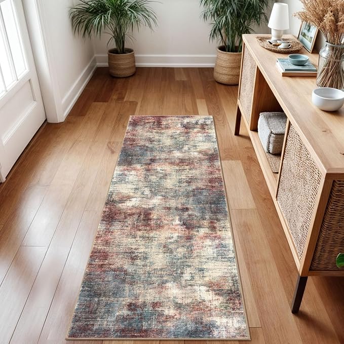 IOHOUZE Abstract Runner Rug 2x7 Ft Washable Runners - Image 2