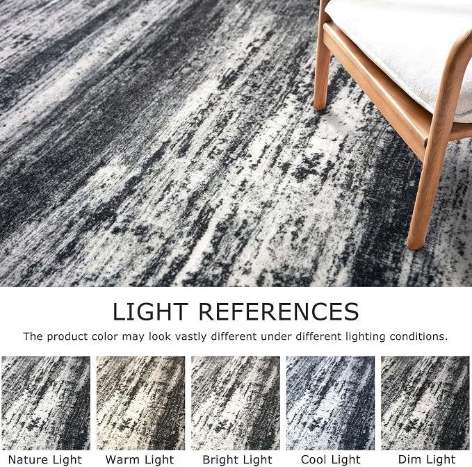 KOZYFLY Modern Abstract Washable Rug Runner 2.6x12 Hallway Rug Runner Non-Slip - Image 4