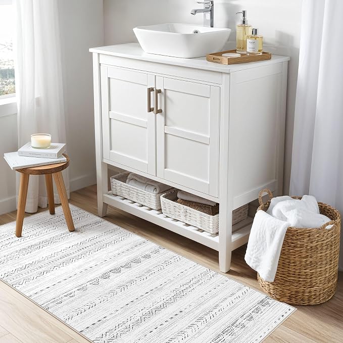 Nakagishi 2X4 Rug Washable Area Rug: Small Soft Boho Farmhouse Neutral Moroccan - Image 5