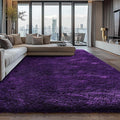 9X12 Large Shag Area Rugs for Living Room Bedroom, Big Soft Purple Fluffy Rug by Boshengya