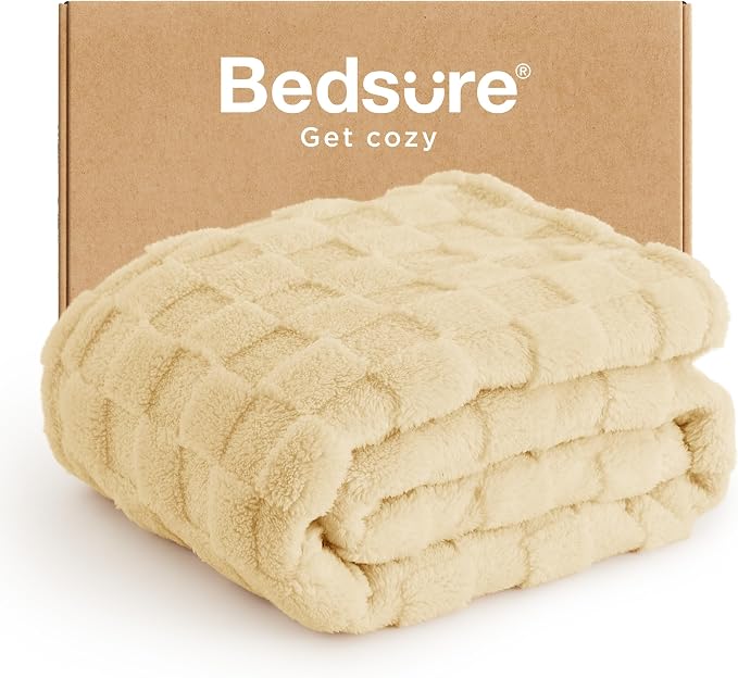 Bedsure GentleSoft Yellow Throw Blanket by BEDSURE