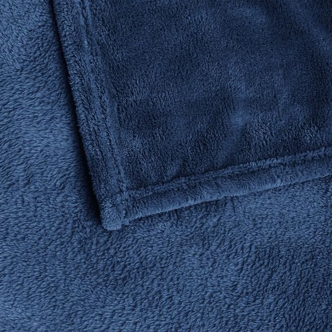 BEDELITE Fleece Blanket Navy Blue Throw Blanket - Image 9