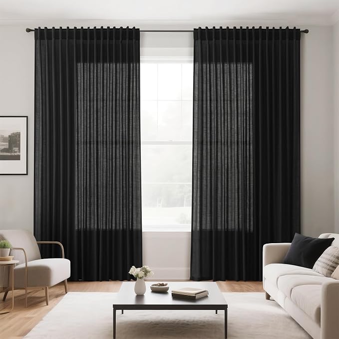 Extra Wide 100 Inch Linen Curtains - Image 7