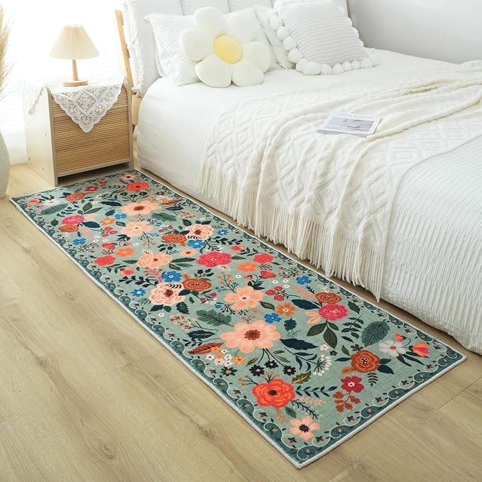 Rugcomf Runner Rug for Hallways Kitchen Rug Non Slip 2'6''x8' Washable Runner - Image 7