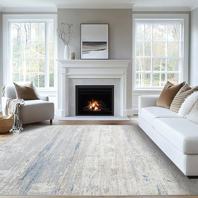 Washable Rugs 8x10 Area Rugs for Living Room- Modern Abstract Rugs for Bedroom - Image 9