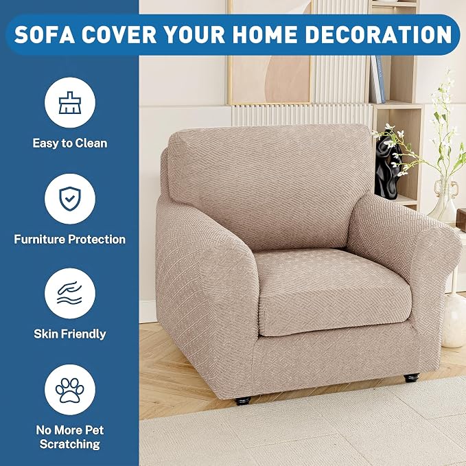 XINEAGE Couch Cushion Covers Seat Cushion Cover Thick Stretch Sofa Slipcovers 1 - Image 7