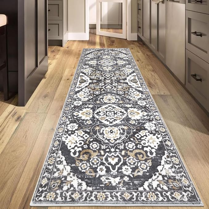 HEBE Hallway Runner Rug 2'8''x8' Washable Vintage Distressed Area Rugs Non Slip - Image 7
