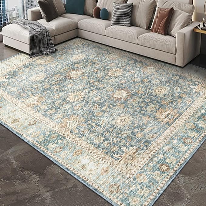 8x10 Vintage Living Room Area Rug - Image 7