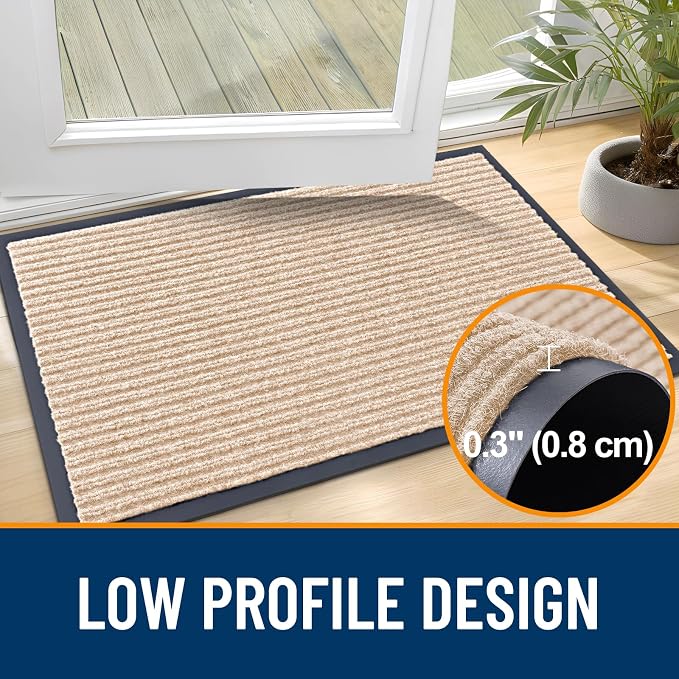 OLANLY Front Door Mat 33x21, Waterproof Heavy-Duty Indoor Outdoor Doormat | - Image 4