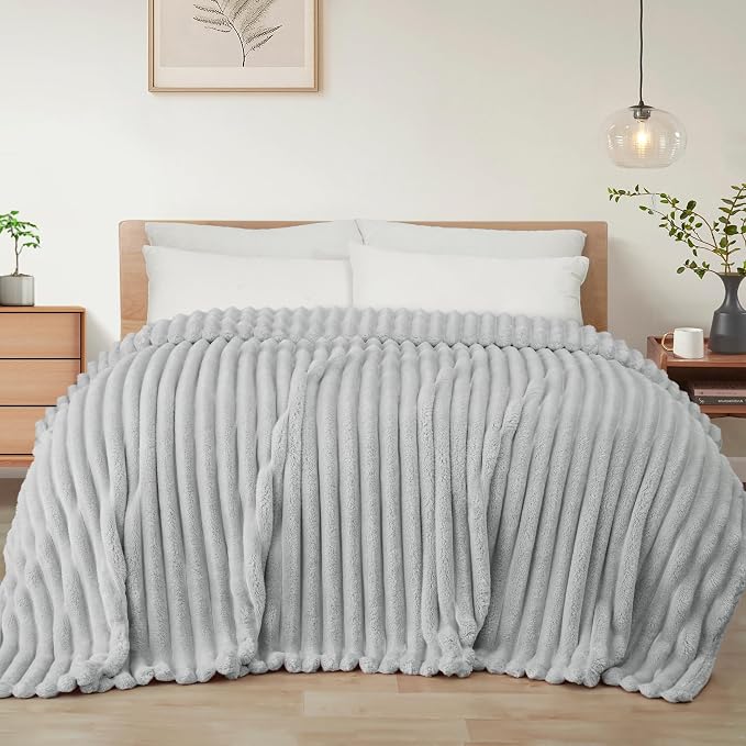 Exclusivo Mezcla Striped King Size Fleece Blanket by ExclusivoMezcla