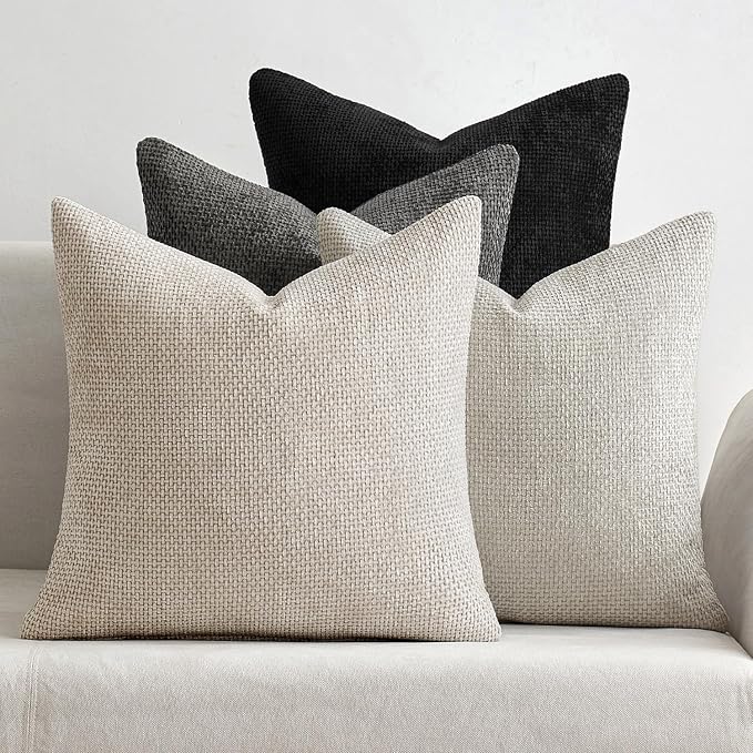 MIULEE Pack of 4 Halloween Couch Throw Pillow Covers 16x16 Inch Neutral by MIULEE